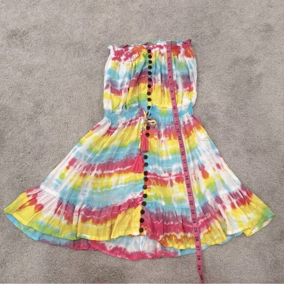 Tiare Hawaii Ryden Tie Dye Strapless Mini Dress Women’s Sz M/L NWT - Picture 8 of 16
